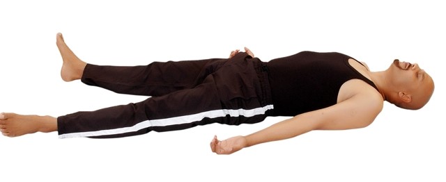 Corpse yoga pose