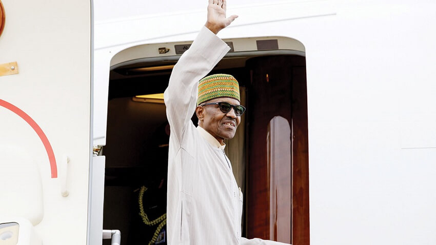 Buhari-departs