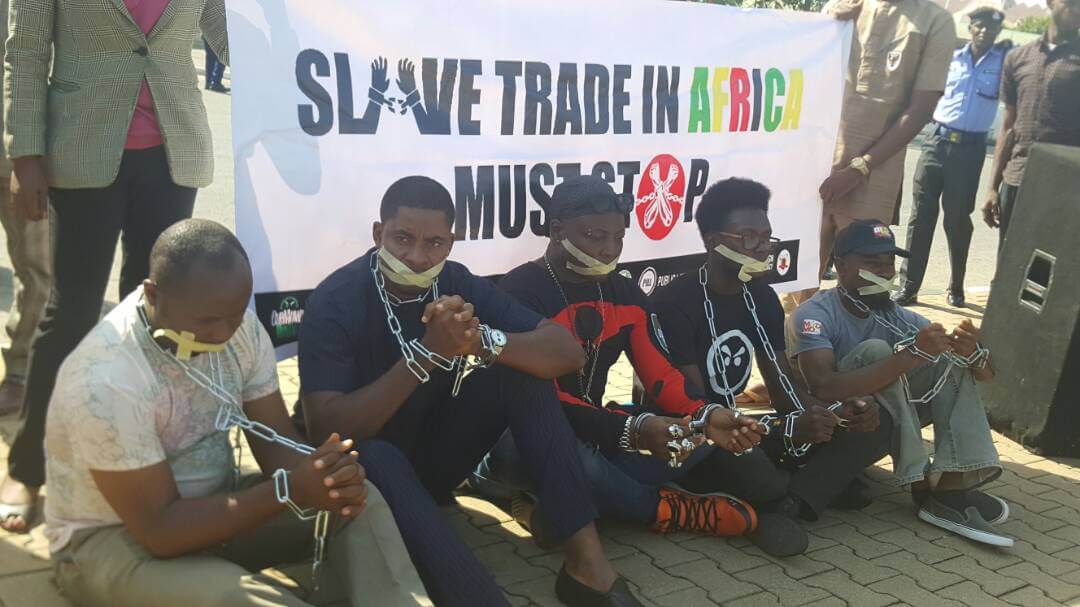 Charlyboy group protest Libya Slave Trade