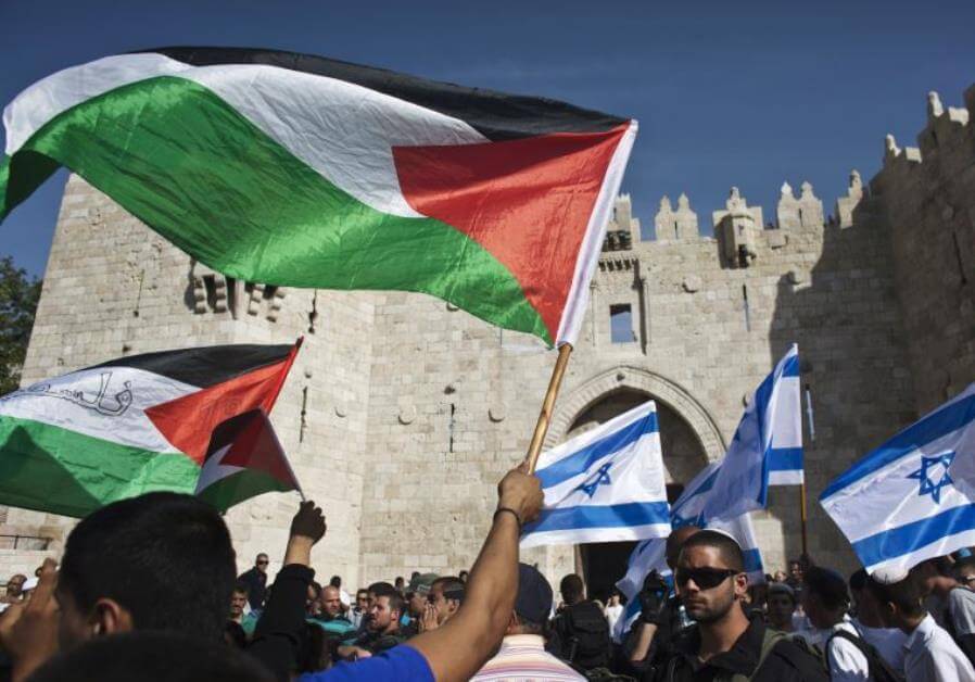 Israeli-Palestinian-flags