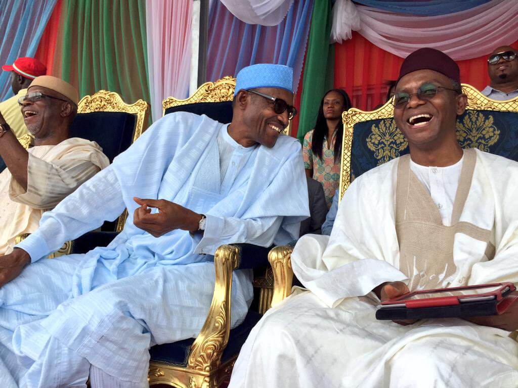 Muhammadu-Buhari-and-Nasir-El-Rufai-laughing