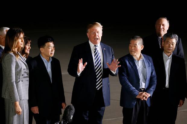 Trump-welcomes-three-Americans-freed-by-North-Korea (1)