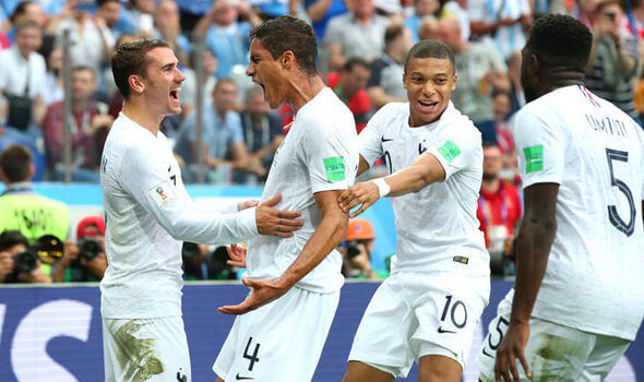 Varane- celebrating France first goal