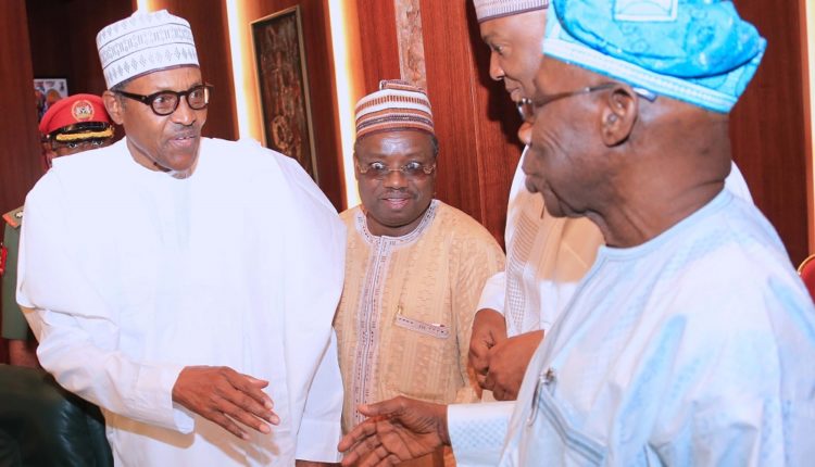 PRESIDENT-BUHARI-PRESIDES-OVER-COUNCIL-OF-STATE-MEETING-OBASANJO