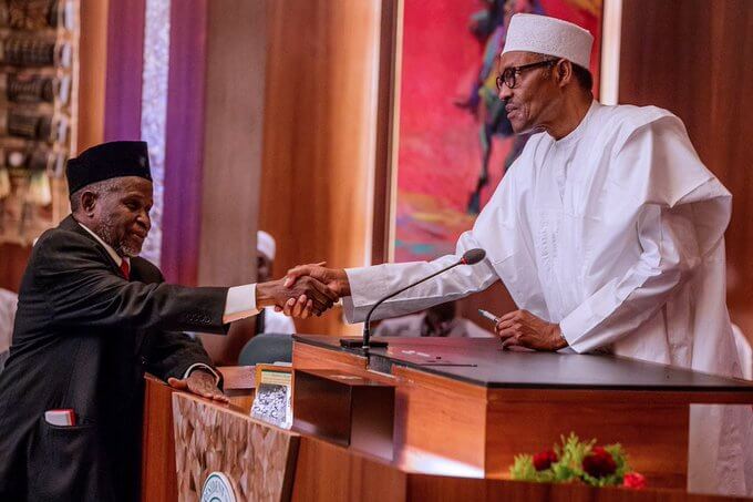 President-Buhari-Swears-in-New-Chief-Justice-of-Nigeria-Ibrahim-Tanko-Mohammed