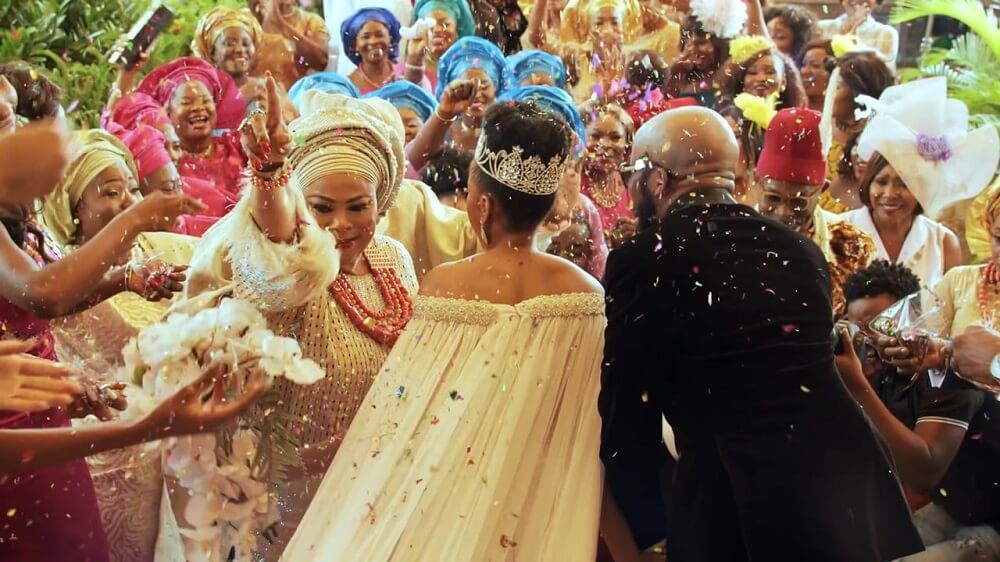 the wedding party nigerian movie wedding dress