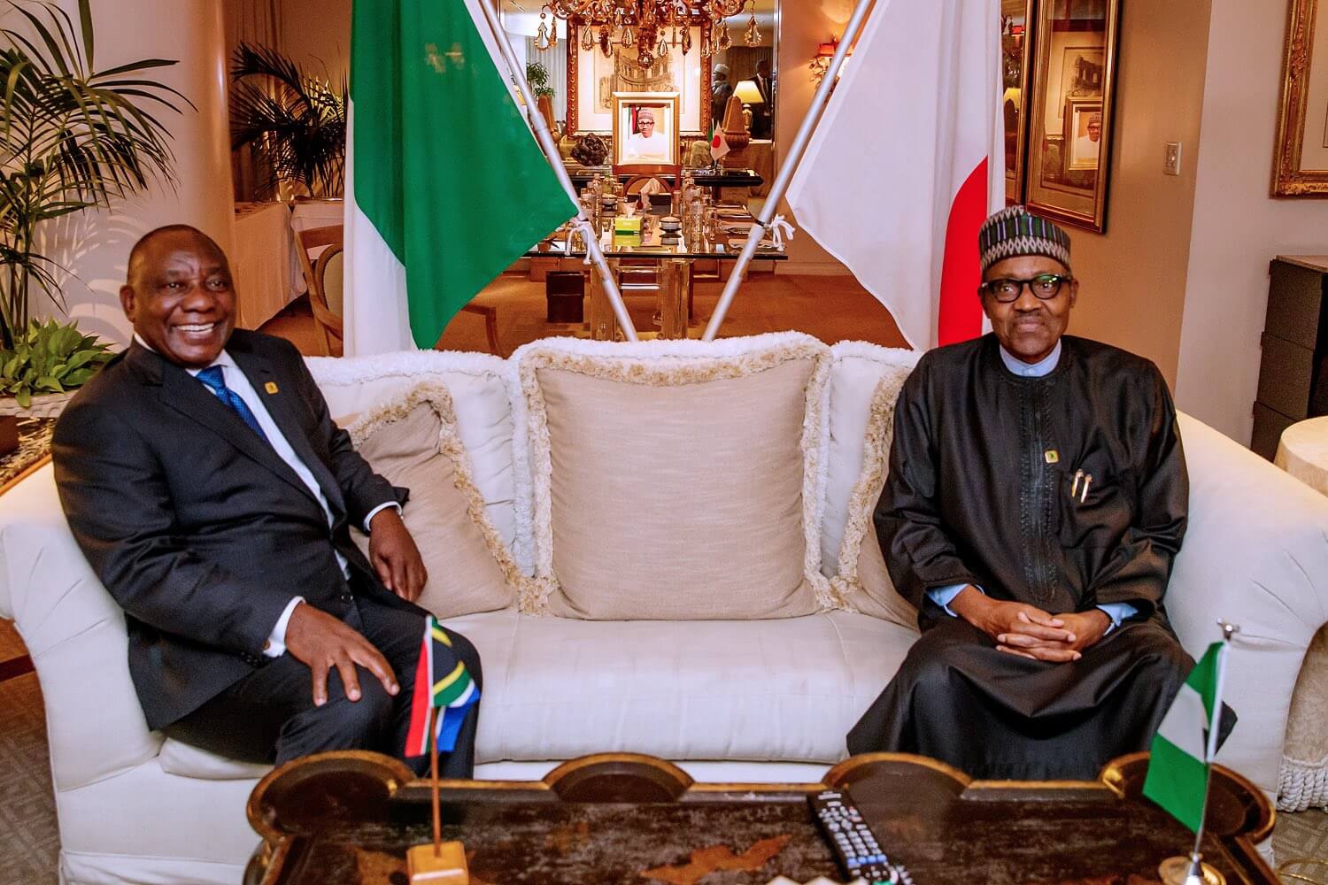 Buhari-Holds-Bilateral-Meetings-With-Ramaphosa-Talon-At-Opening-Of-TICAD7-In-Japan