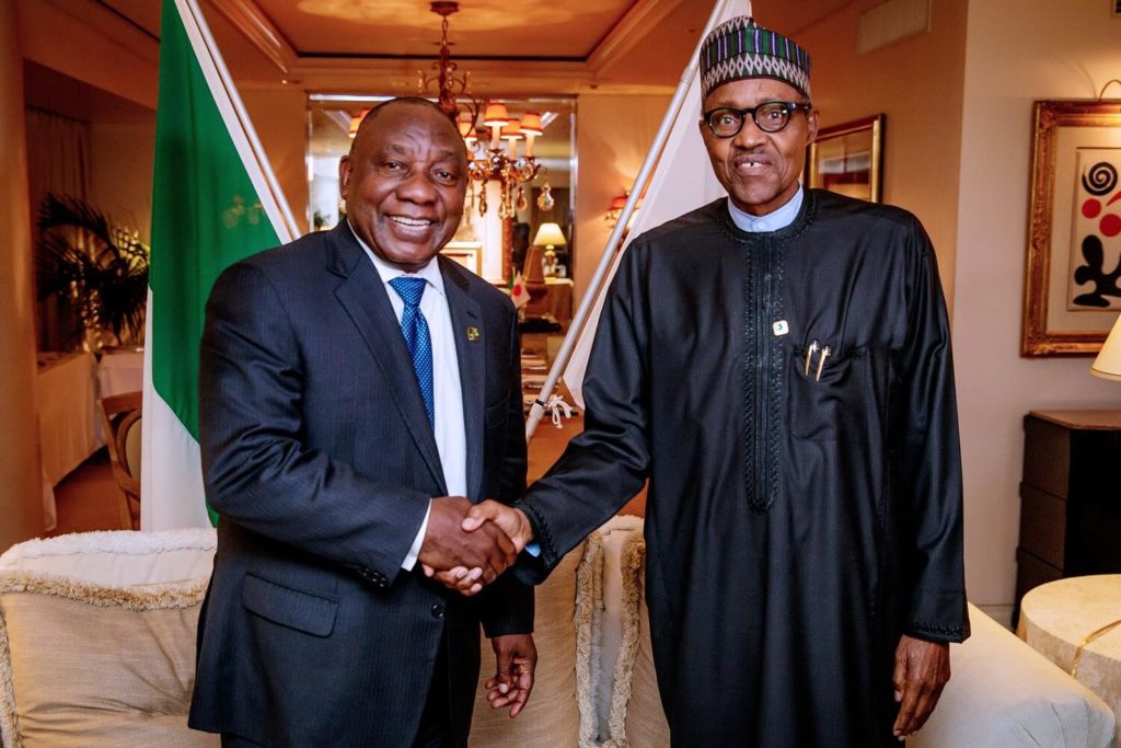 Buhari-Holds-Bilateral-Meetings-With-Ramaphosa-Talon-At-Opening-Of-TICAD7-In-Japan