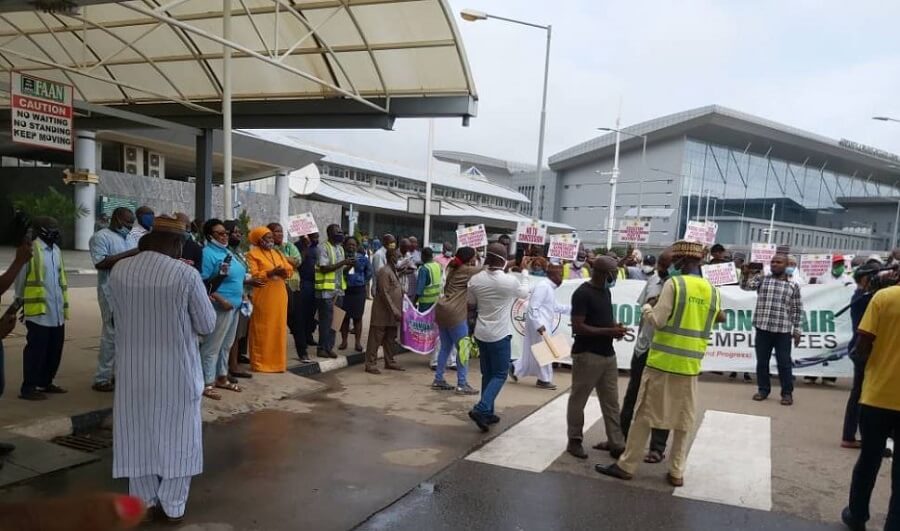 FAAN-Workers-Protest-In-Kano-State
