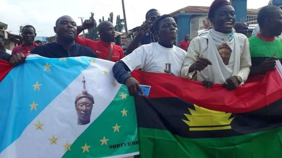 Oduduwa-and-Biafra-Agitators-Protest-on-Nigerias-Independence-Day