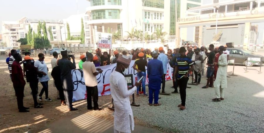 Heavy-Security-As-Sowores-Supporters-Protest-In-Abuja-Court