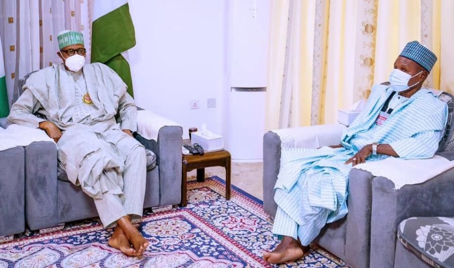 Muhammadu-Buhari-receives-Katisina-Governor-Aminu-Bello-Masari-in-Daura