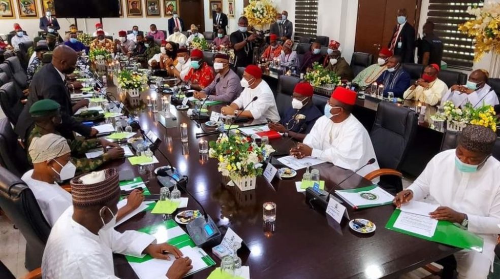 South-East-Govs-Meet-Service-Chiefs-Others-In-Enugu-12-scaled.
