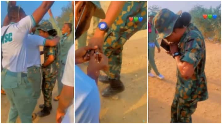 female-soldier-Hannah-Sofiat-accepts-marriage-proposal-from-NYSC-member