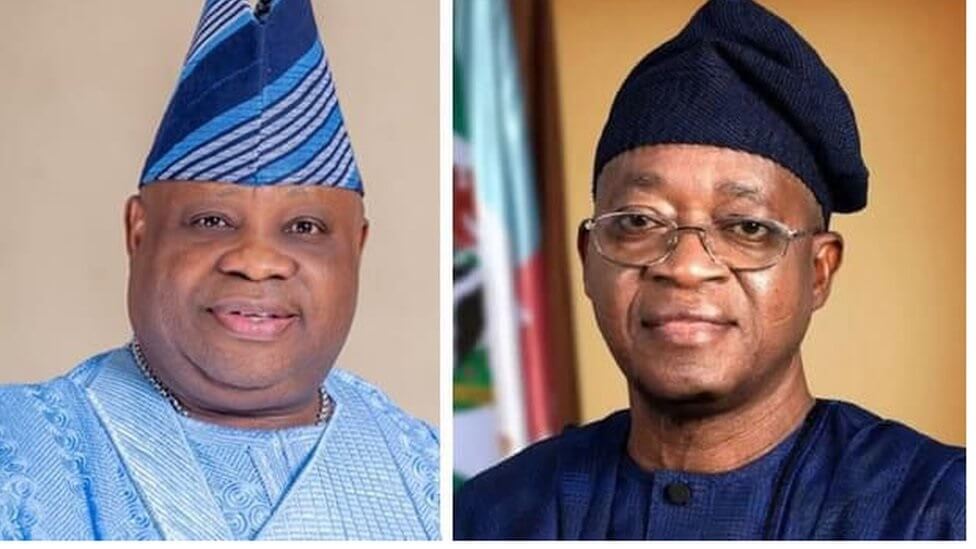 Ademola Adeleke and Gboyega Oyetola 1 | Call For Oyetola To End Legal Battle With Adeleke Over Osun Guber Rejected By Ex-Gov | The Paradise