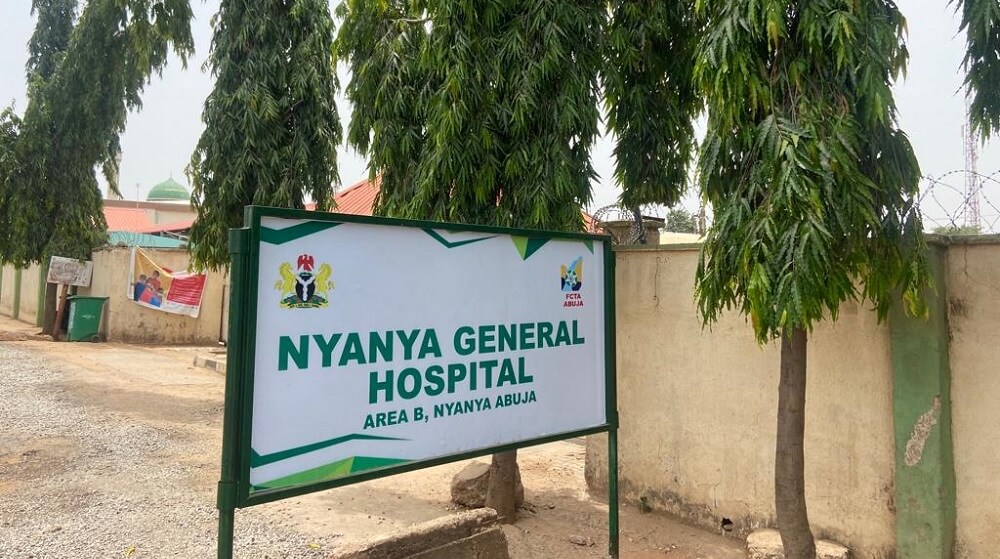 Front view of the Nyanya General Hospital
