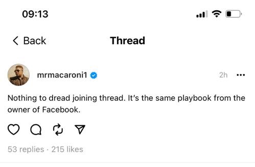Mr Macaroni on Threads App