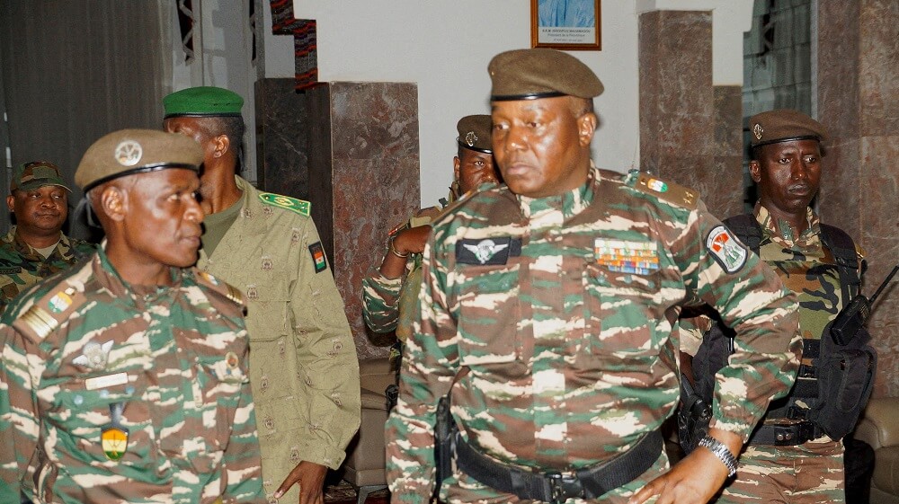 General-Abdourahmane-Tiani-who-was-declared-as-the-new-head-of-state-of-Niger-by-leaders-of-a-coup-arrives-to-meet-with-ministers-in-Niamey-Niger-July-28-2023.