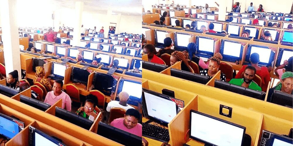 Prospective Teachers in Imo State taking CBT exams