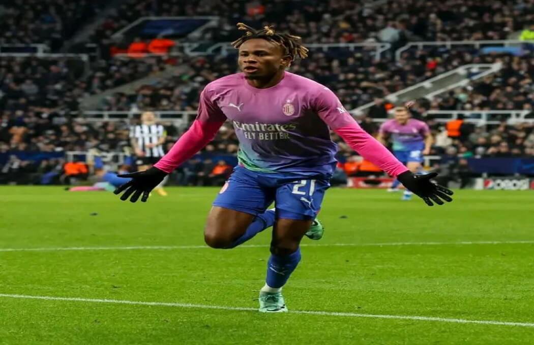 Samuel Chukwueze Celebrating His Goal Against Newcastle United