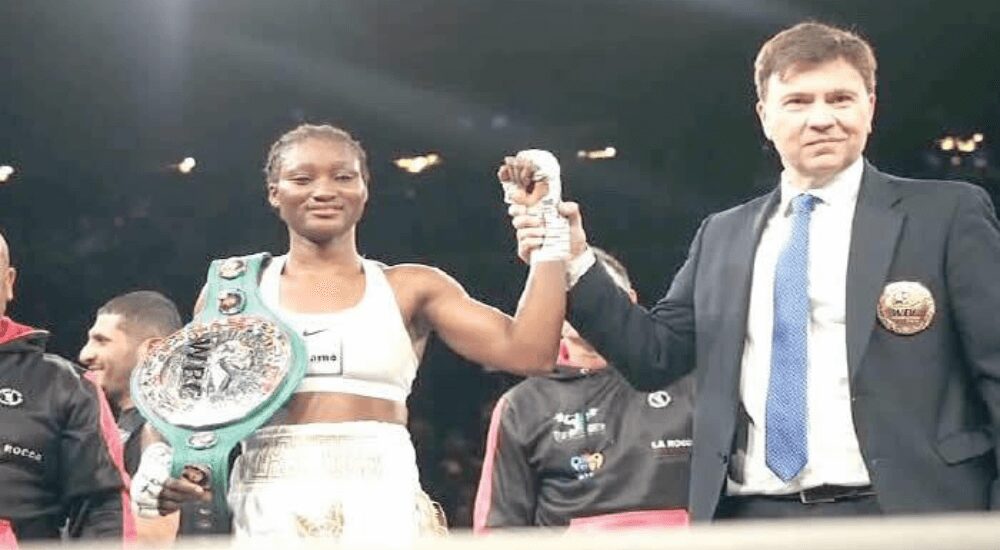 Elizabeth Oshoba Presented With The WBC Silver Belt