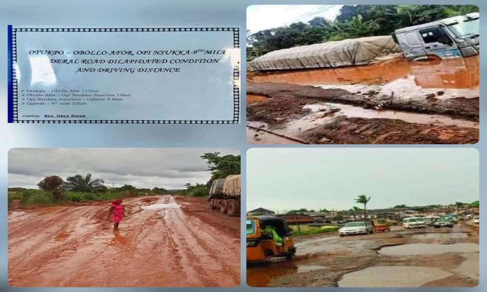 Dilapidated Obollo-Oturkpo Road Helping Kidnappers On Enugu-Kogi Borders