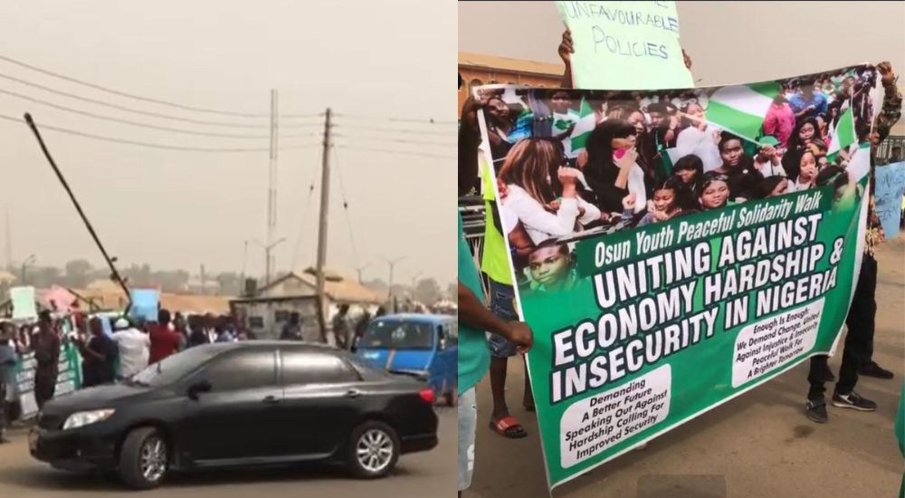 BREAKING: ‘We Reject Renewed Hardship’ — Protest Breaks Out In Osun Despite Police Threat