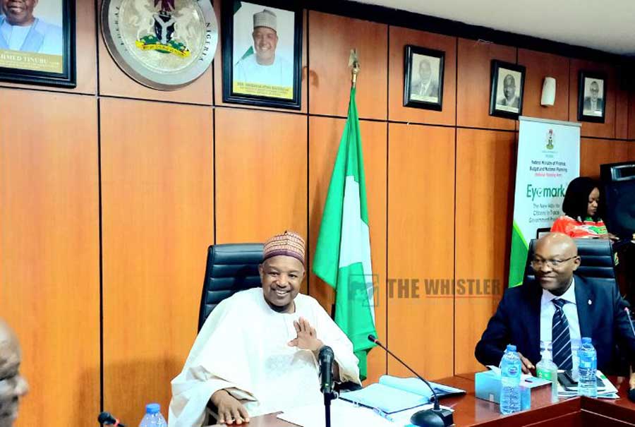 Left: Minister of Budget and Economic Planning, Atiku Bagudu At The Ministry's Headquarters In Abuja