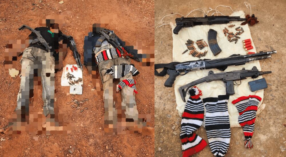 L-R Two suspected criminals killed, Ammunition recovered in Enugu State