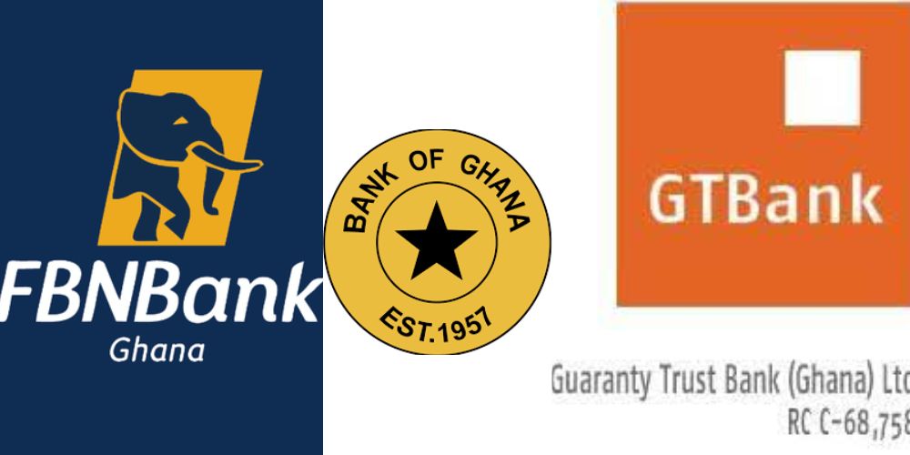 FBNBank Ghana, Bank of Ghana and GTBank Ghana Logos