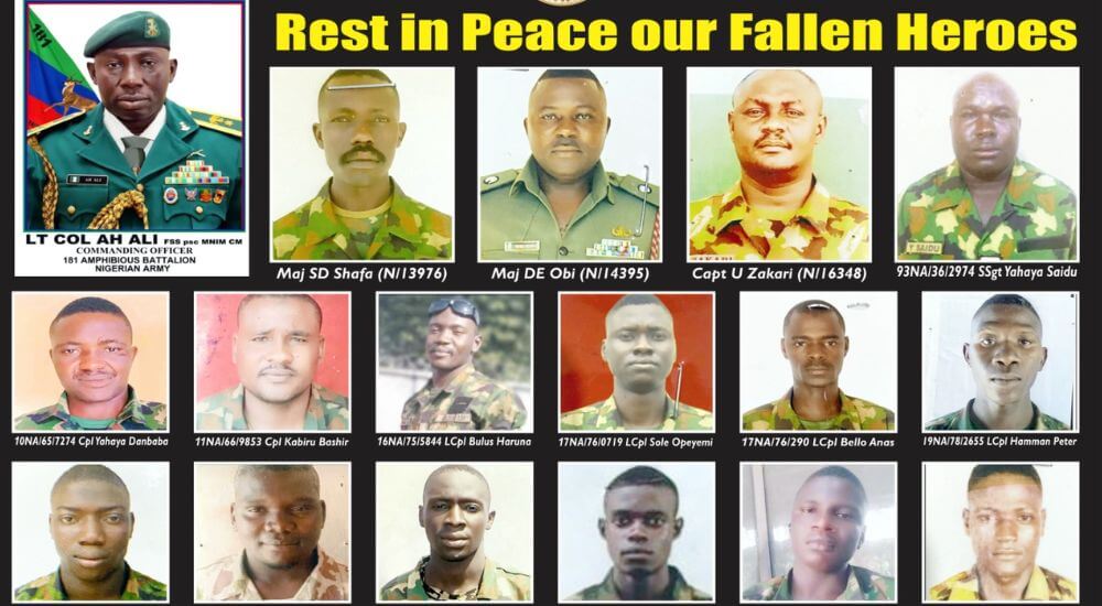 Identities of the military personnel killed in Bomadi Local Government Area of Delta State.
