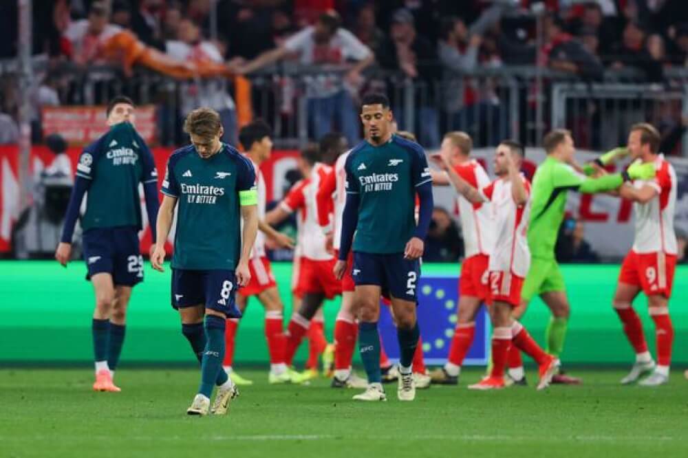 Arsenal Players Disappointed After Losing To Bayern Munich