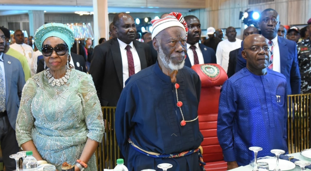 L-R: Elder Mrs Njansi Eleazu, Elder Dr Eleazu and Dr Alex Otti