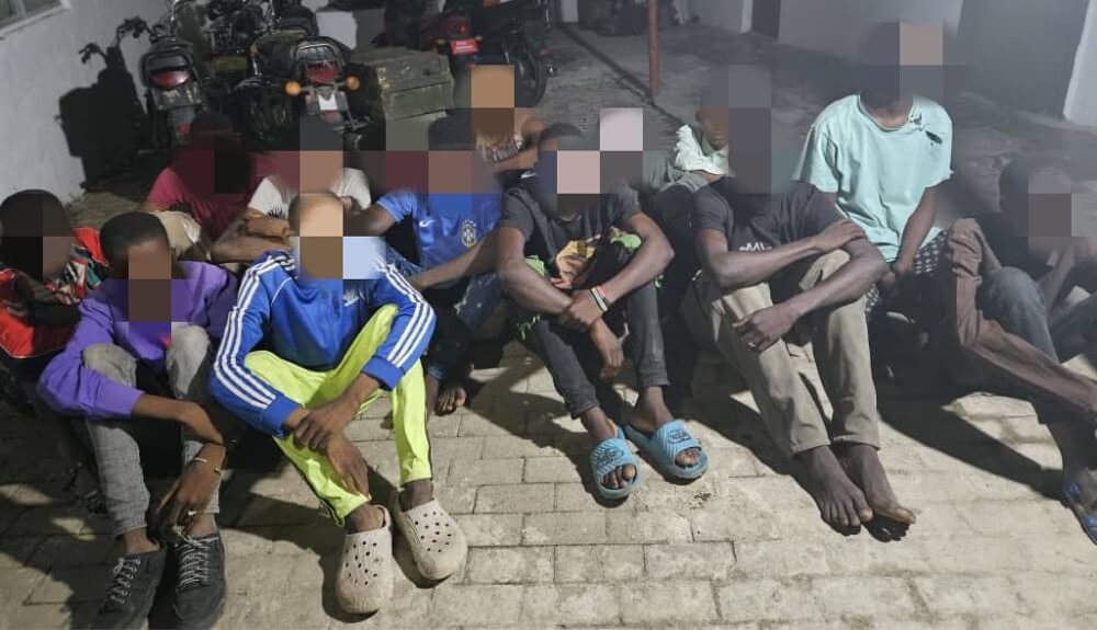 Rescued 14 male foreign victims