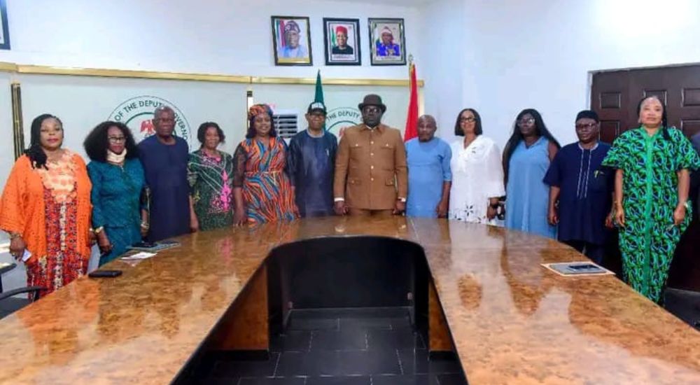 The Education Secretary Forum In A Group Photograph With Engr. Emetu