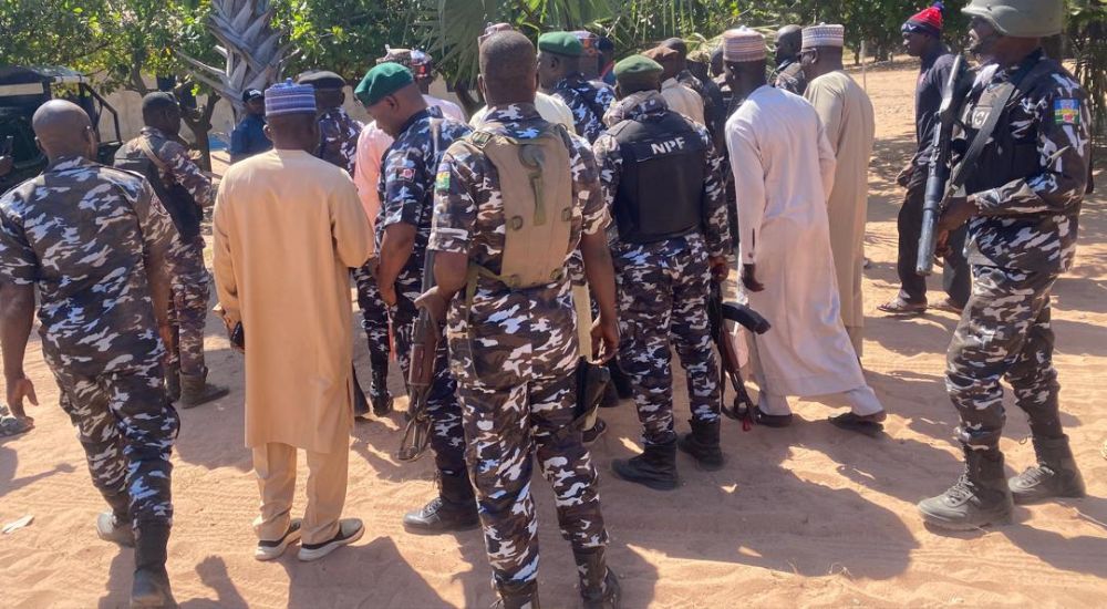 Security men inside the school compound