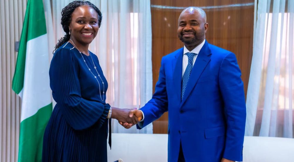 The Commission Chief Executive, NigeriaUpstream Petroleum Regulatory Commission, Mrs Oritsemeyiwa Eyesan, visited the Chairman, Nigerian Revenue Service Mr. Zacc Adedeji, at the corporate headquarters of the apex tax agency in Abuja.