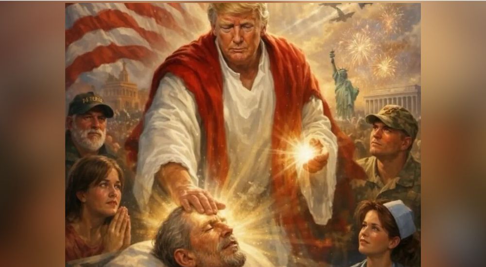 Trump Posts Himself As Jesus Following Attack On Pope Leo