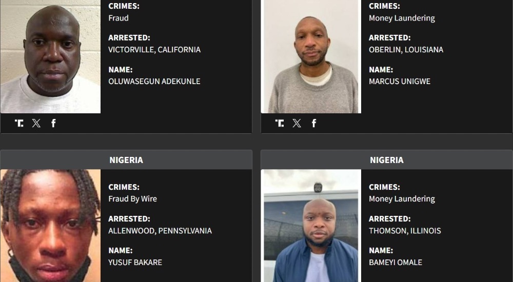 U.S. Publishes Photos Of 110 Nigerians Facing Deportation