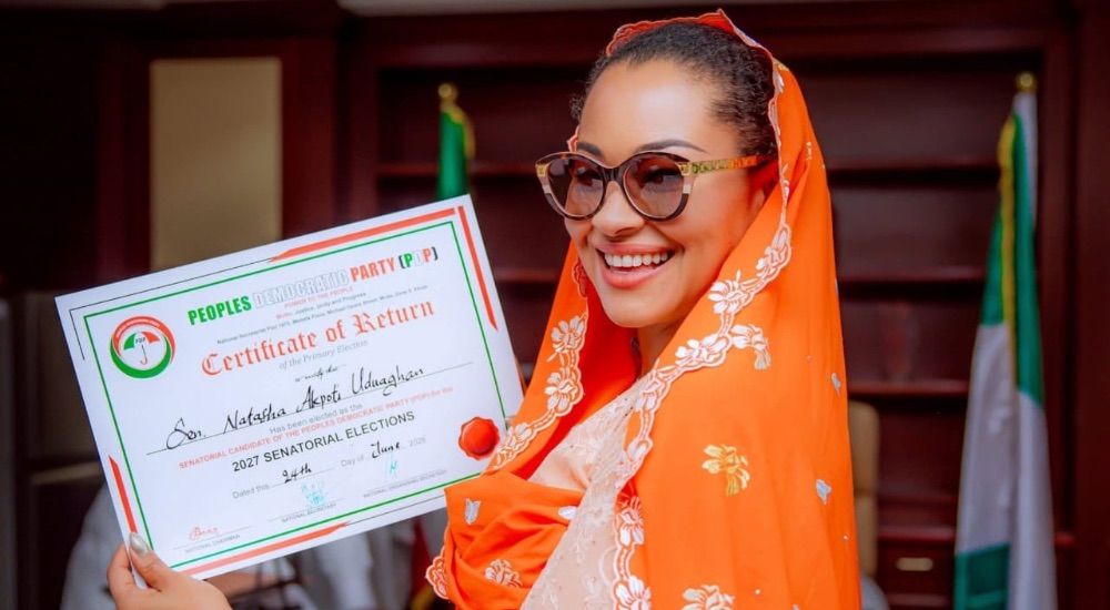2027: Natasha Receives PDP Certificate Of Return, Seeks Re-election